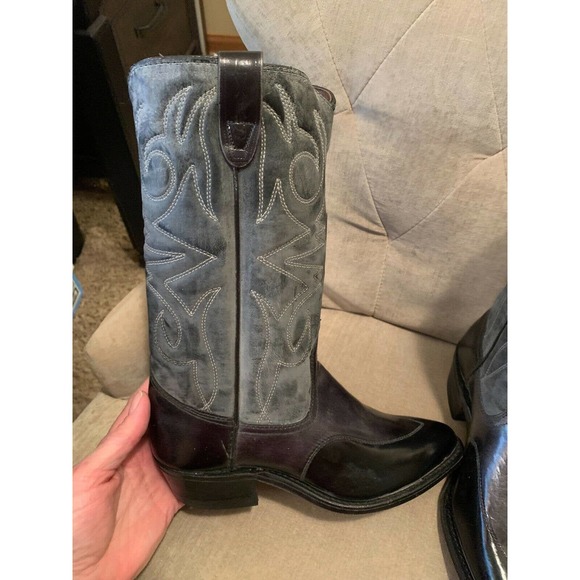 NEW TEXAS BOOT COMPANY BLACK LEATHER BOOTS; SIZE 6M - Picture 3 of 6